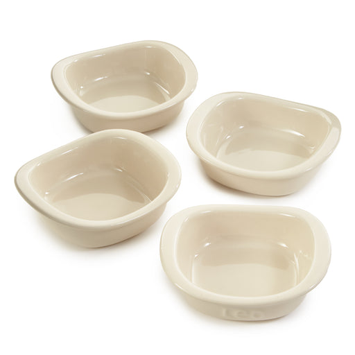 Image 1 of Shopberghoff Balance Stone 4Pc Ramekin Crème Brûlée set 4.25", 7oz., Moonbeam