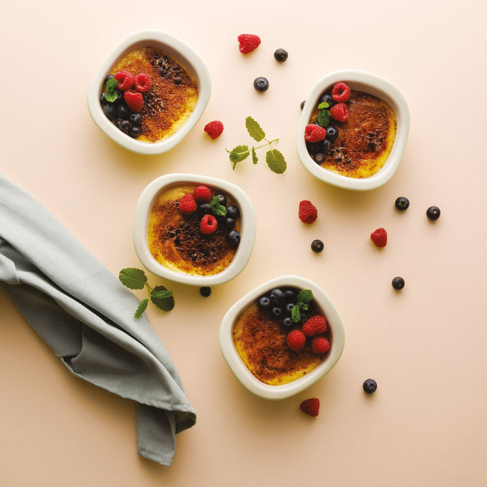 Image 6 of Shopberghoff Balance Stone 4Pc Ramekin Crème Brûlée set 4.25", 7oz., Moonbeam
