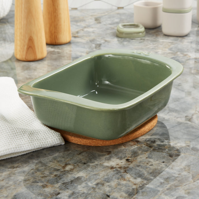 Image 3 of Shopberghoff Balance Stone Baking Dish 8", 1.27qt., Sage