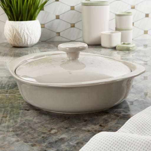 Image 2 of Shopberghoff Balance Stone Casserole 9.5", 2.4qt. With Stone Cover, Moonmist
