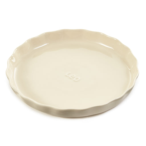 Image 1 of Shopberghoff Balance Stone Rippled Pie Dish 11", 1.59qt., Moonbeam