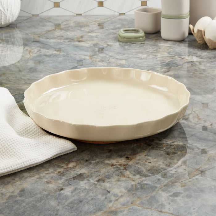 Image 6 of Shopberghoff Balance Stone Rippled Pie Dish 11", 1.59qt., Moonbeam