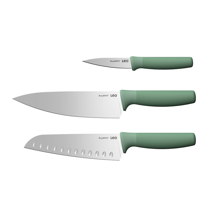 Image 1 of Shopberghoff Forest Stainless Steel 3Pc Advanced Knife Set, Recycled Material