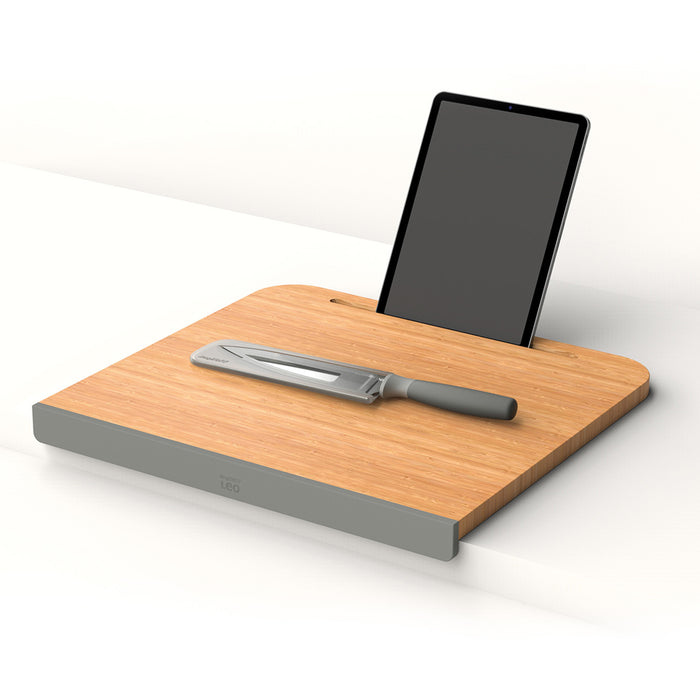 Image 2 of Shopberghoff Balance Bamboo Cutting Board with Tablet Stand 17.5", Recycled Material
