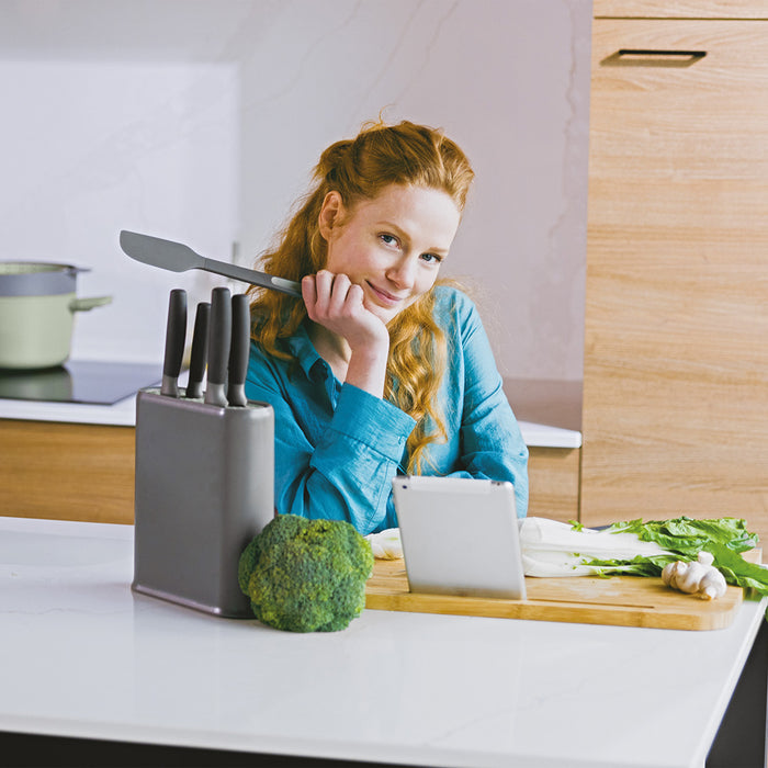 Image 3 of Shopberghoff Balance Bamboo Cutting Board with Tablet Stand 17.5", Recycled Material