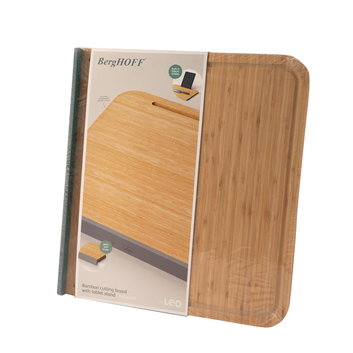 Image 6 of Shopberghoff Balance Bamboo Cutting Board with Tablet Stand 17.5", Recycled Material