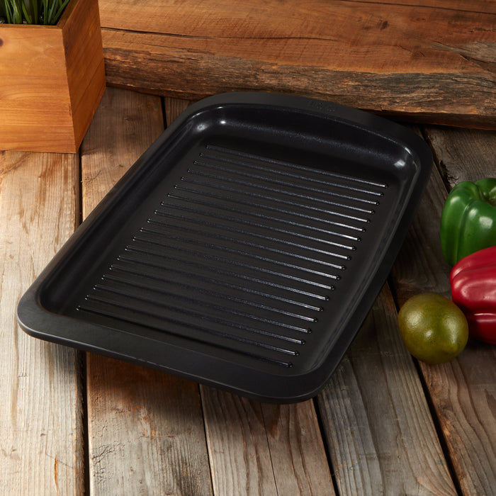 Image 5 of Shopberghoff Graphite Non-stick Recycled Cast Aluminum Teppanyaki Grill Plate 12.75"