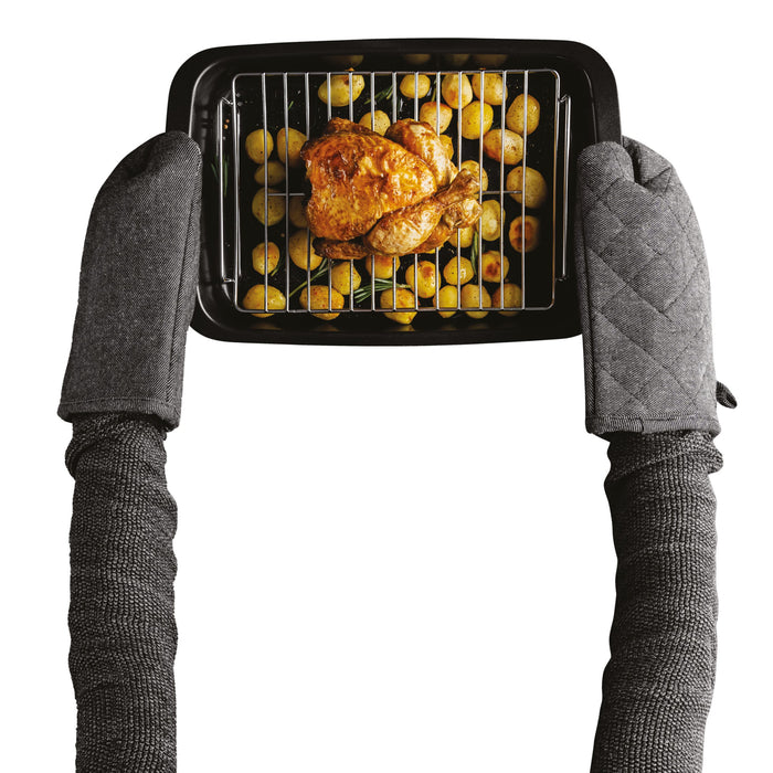 Image 3 of Shopberghoff Graphite Non-stick Recycled Cast Aluminum Roaster with Removable Rack 16.5" X 11" X 2.75"