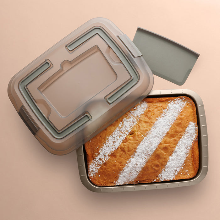 Image 2 of Shopberghoff Balance Non-stick Carbon Steel Covered Cake Pan 15" with Slicer