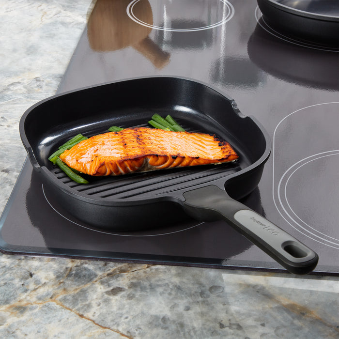 Image 2 of Shopberghoff Leo Stone+ Nonstick Ceramic Grill Pan Recycled, 10.25"