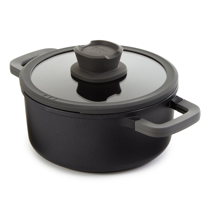 Image 1 of Shopberghoff Leo Stone+ Nonstick Ceramic 8" Stock Pot with Lid Recycled, 3qt