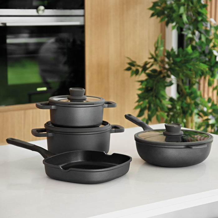 Image 9 of Shopberghoff Leo Stone+ Nonstick Ceramic 8" Stock Pot with Lid Recycled, 3qt