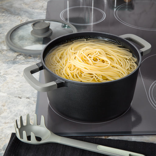 Image 2 of Shopberghoff Leo Stone+ Nonstick Ceramic 10" Stock Pot with Lid Recycled, 5.9qt