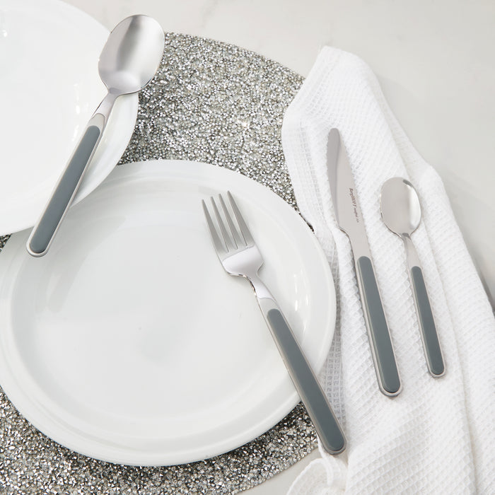 Image 2 of Shopberghoff Leo Balance Stainless Steel 24Pc Flatware Set, Dark Grey
