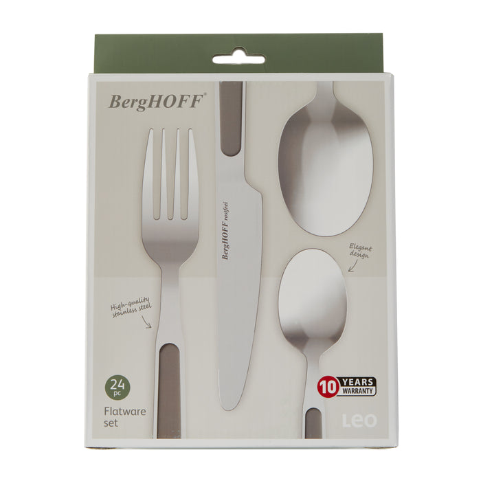 Image 6 of Shopberghoff Leo Balance Stainless Steel 24Pc Flatware Set, Dark Grey