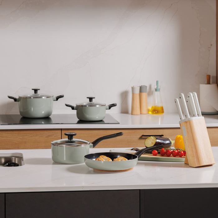 Image 10 of Shopberghoff Leo Glints 7Pc Ceramic Nonstick Cookware Set, Sage