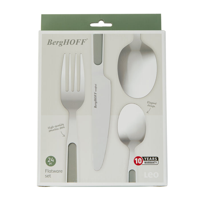 Image 6 of Shopberghoff Leo Balance Stainless Steel 24Pc Flatware Set, Moonbeam