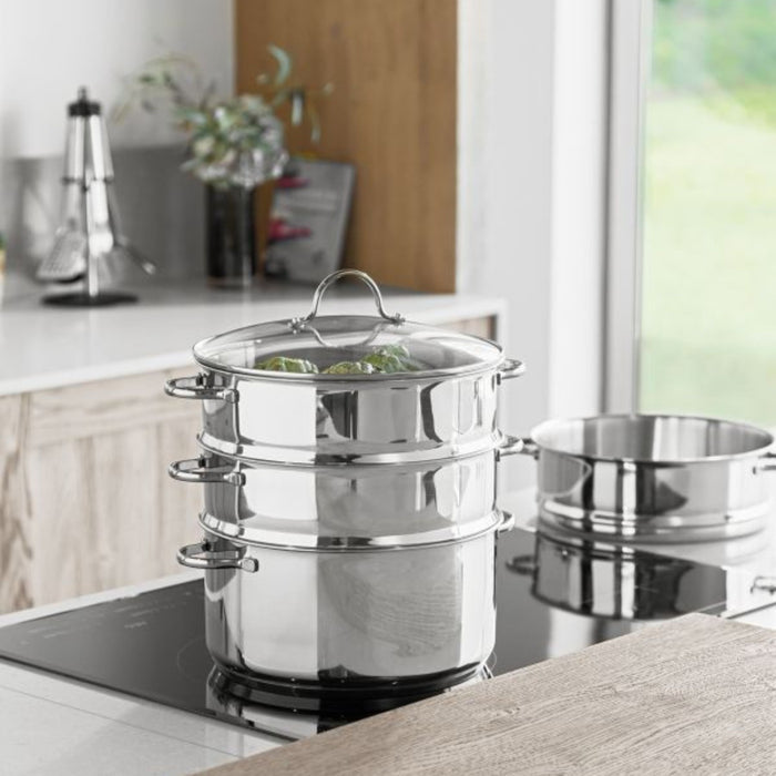 Image 9 of Comfort 11" 18/10 Stainless Steel Steamer Set 5Pc