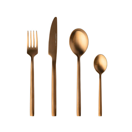 Image 1 of Gem 4pc Flatware Set, Gold Plated