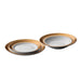 Image 3 of GEM Dinnerware 6Pc Place Setting, White & Gold