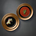 Image 2 of GEM 3Pc Plate Set , 2 Plates & Bowl, Black & Gold