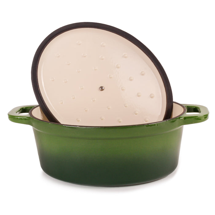 Image 2 of Shopberghoff Neo 8qt Cast Iron Oval Covered Dutch Oven, Green