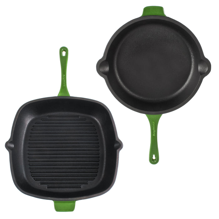 Image 4 of Shopberghoff Neo 10" Cast Iron Fry Pan, Green