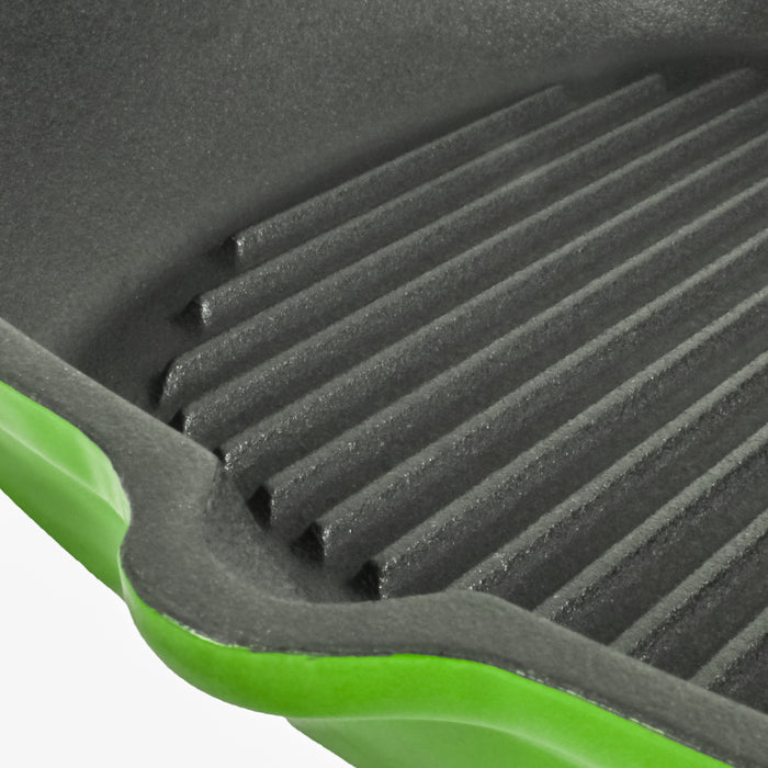 Image 3 of Shopberghoff Neo 11" Cast Iron Square Grill Pan, Green