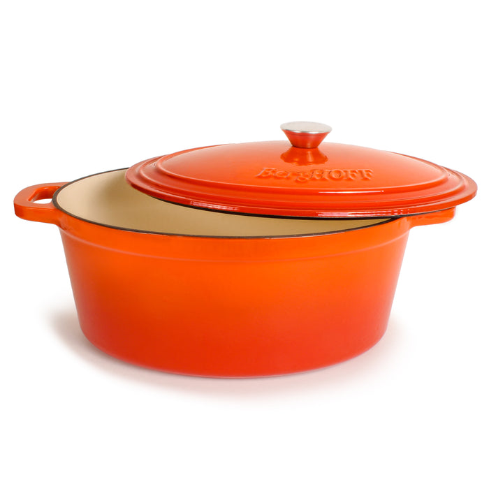 Image 6 of Shopberghoff Neo 8qt Cast Iron Oval Covered Dutch Oven, Orange