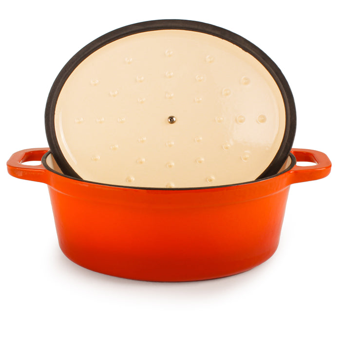 Image 2 of Shopberghoff Neo 5qt Cast Iron Oval Covered Dutch Oven, Orange