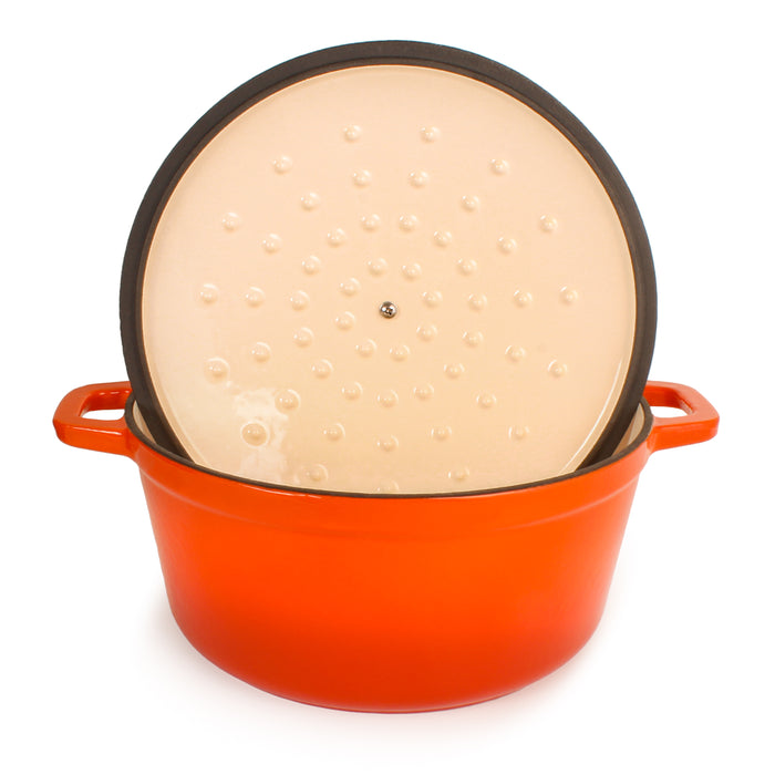 Image 2 of Shopberghoff Neo 7qt Cast Iron Round Covered Dutch Oven, Orange