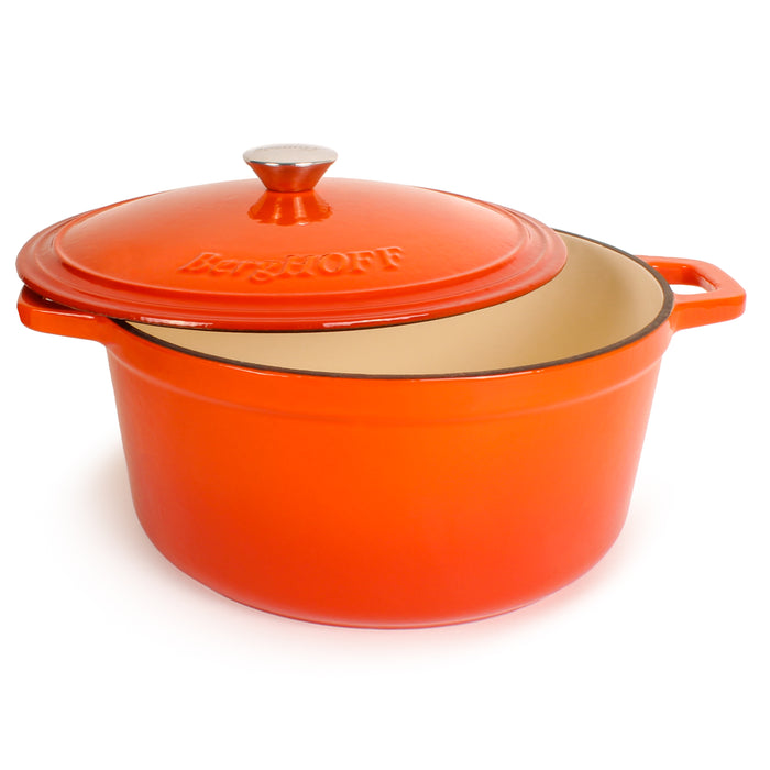 Image 4 of Shopberghoff Neo 7qt Cast Iron Round Covered Dutch Oven, Orange