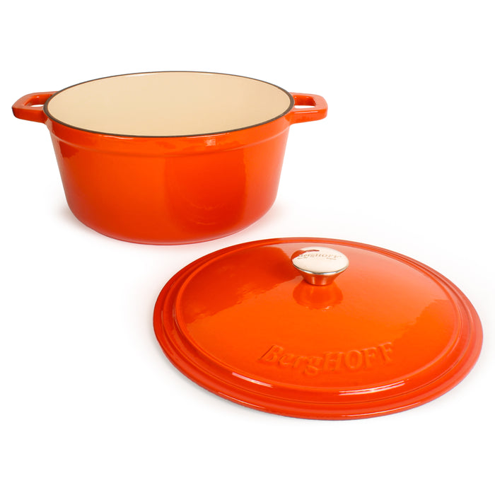 Image 3 of Shopberghoff Neo 7qt Cast Iron Round Covered Dutch Oven, Orange