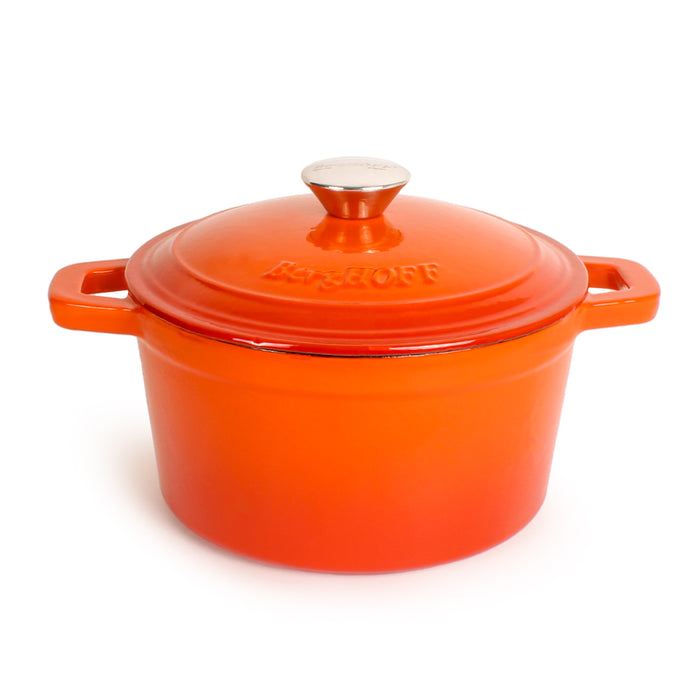 Image 1 of Neo 3Qt Cast Iron Round Covered Dutch Oven, Orange