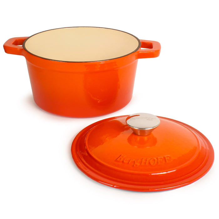 Image 3 of Shopberghoff Neo 3qt Cast Iron Round Covered Dutch Oven, Orange