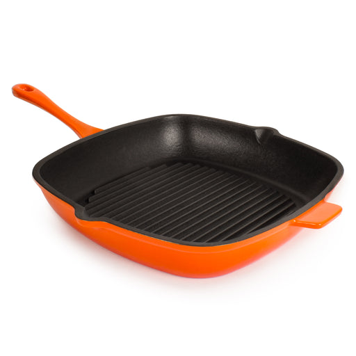 Image 1 of Neo 11" Cast Iron Square Grill Pan, Orange