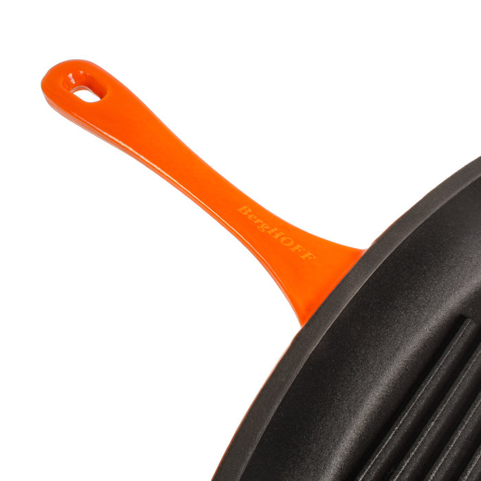 Image 2 of Shopberghoff Neo 11" Cast Iron Square Grill Pan, Orange