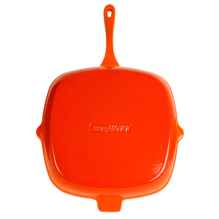 Image 5 of Shopberghoff Neo 11" Cast Iron Square Grill Pan, Orange