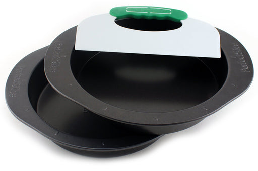 Image 1 of Perfect Slice 3Pc Round Cake Pans with Slicing Tool