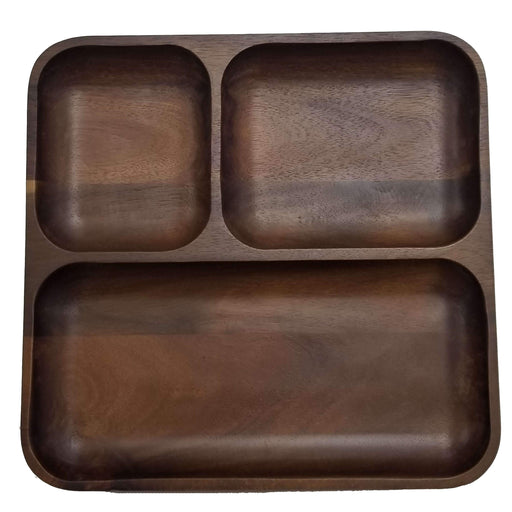 Image 1 of Acacia Wooden Tray, 10"x10"x1"
