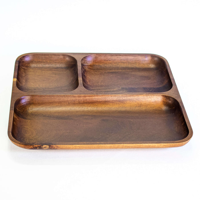 Image 2 of Acacia Wooden Tray, 10"x10"x1"
