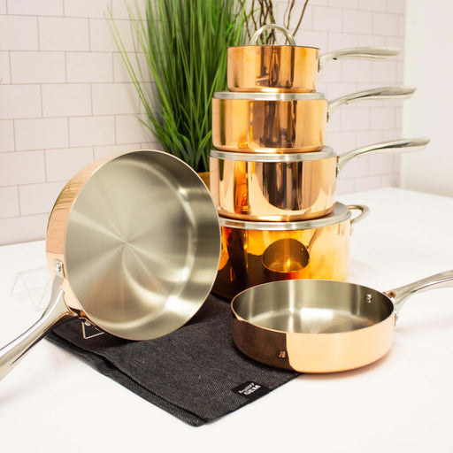 Image 1 of Vintage Style 15pc Copper Cookware Set with Utensils