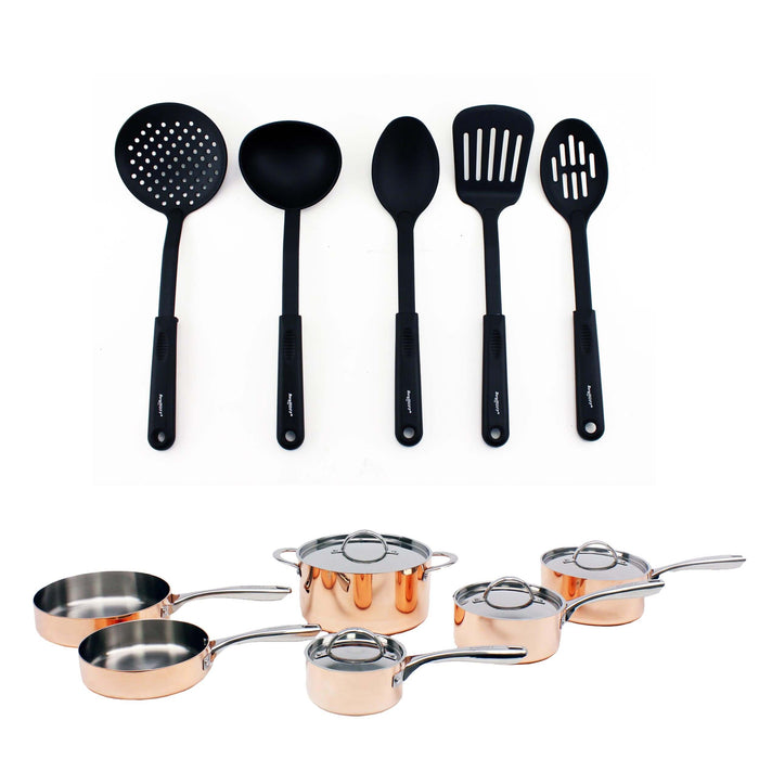 Image 2 of Vintage Style 15pc Copper Cookware Set with Utensils