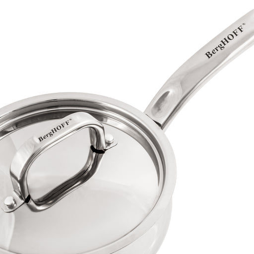 Shopberghoff Essentials Belly Shape 18/10 Stainless Steel 6.25" Sauce Pan With Stainless Steel Lid 1.5Qt. Image2