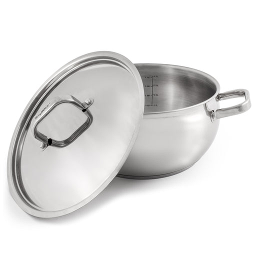 Shopberghoff Essentials Belly Shape 18/10 Stainless Steel 9.5" Stockpot with Stainless Steel Lid 5.5Qt. Image2