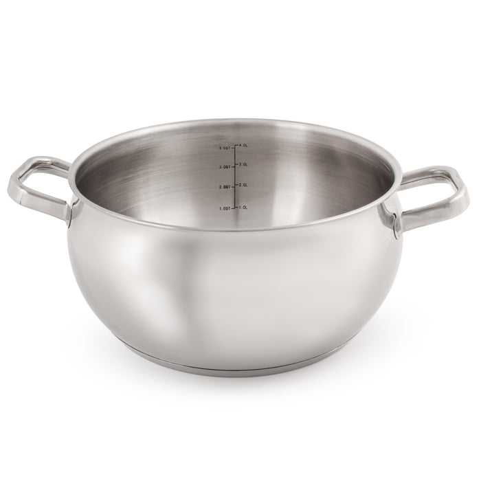 Shopberghoff Essentials Belly Shape 18/10 Stainless Steel 9.5" Stockpot with Stainless Steel Lid 5.5Qt. Image5