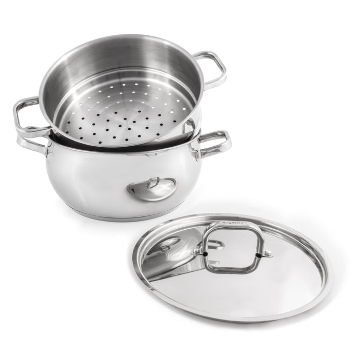 Shopberghoff Essentials Belly Shape 18/10 Stainless Steel 9.5" Stockpot with Stainless Steel Lid 5.5Qt. Image7
