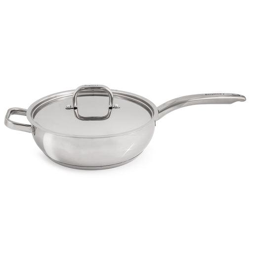 Shopberghoff Essentials Belly Shape 18/10 Stainless Steel 9.5" Deep Skillet with Stainless Steel Lid 3.2Qt. Image1