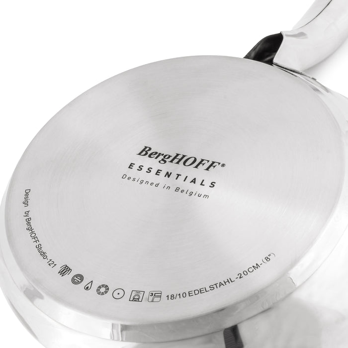 Shopberghoff Essentials Belly Shape 18/10 Stainless Steel 8" Frying Pan Image3