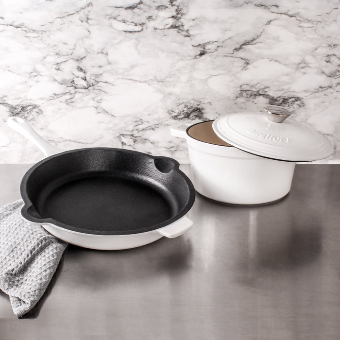Image 6 of Neo Cast Iron 3Pc Cookware Set, White